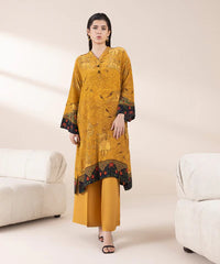 2 Piece - Printed Raw Silk Suit