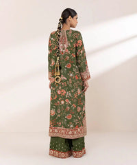 2 Piece - Embroidered Raw Silk Suit