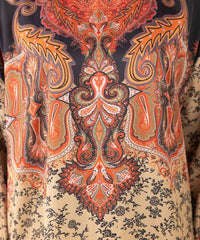 3 Piece - Printed Silk Suit