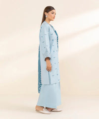 3 Piece - Embroidered Dobby Suit