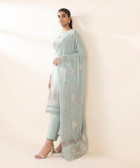 3 Piece - Embroidered Chiffon Suit