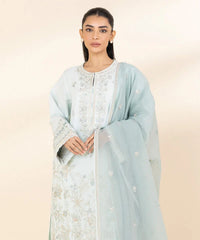 3 Piece - Embroidered Dobby Suit