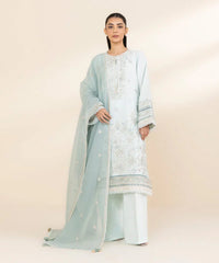 3 Piece - Embroidered Dobby Suit