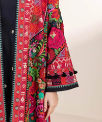 Embroidered Front-Open Jacket
