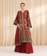 3 Piece - Embroidered Jacquard Suit