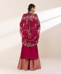 3 Piece - Embroidered Raw Silk Suit