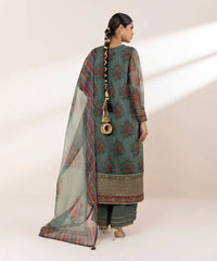 3 Piece - Embroidered Organza Suit