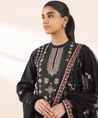 3 Piece - Embroidered Crosshatch Suit