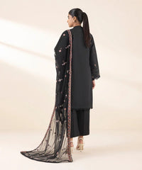 3 Piece - Embroidered Crosshatch Suit