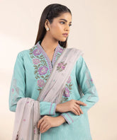 3 Piece - Embroidered Dobby Suit