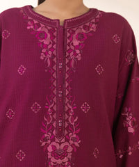 3 Piece - Embroidered Dobby Suit