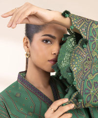 3 Piece - Embroidered Cotton Suit