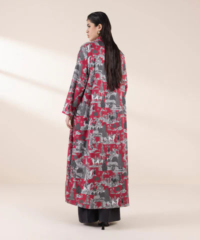 2 Piece - Printed Cotton Satin Suit
