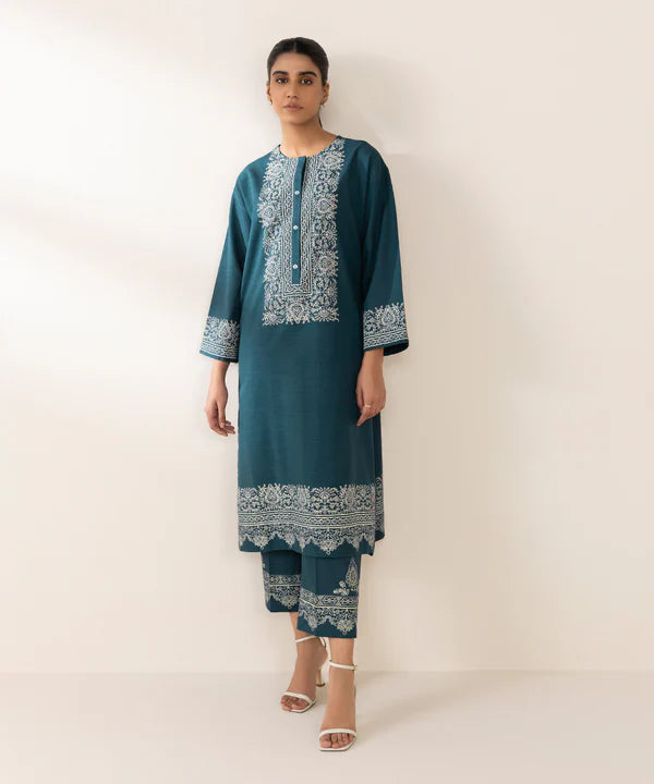 Block Printed Khaddar Shirt