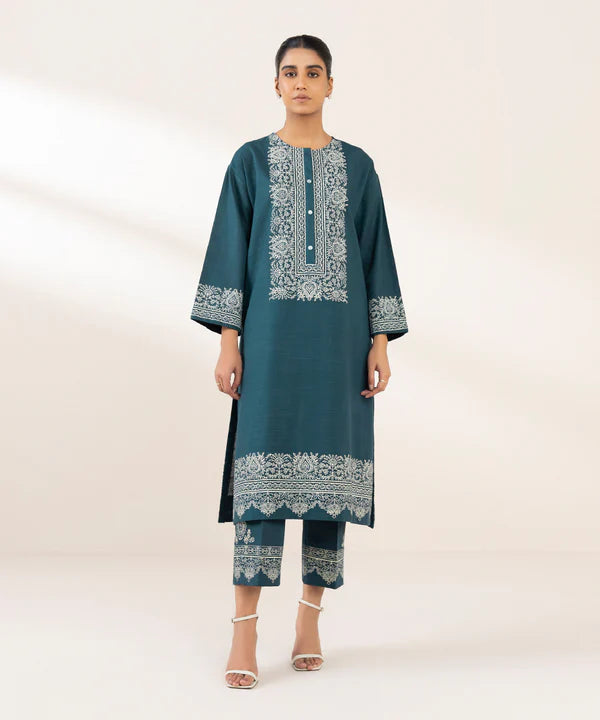 Block Printed Khaddar Shirt
