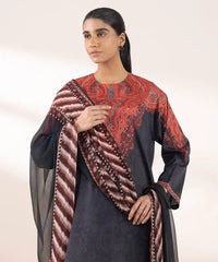 3 Piece - Printed Silk Suit