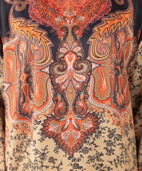 3 Piece - Printed Silk Suit