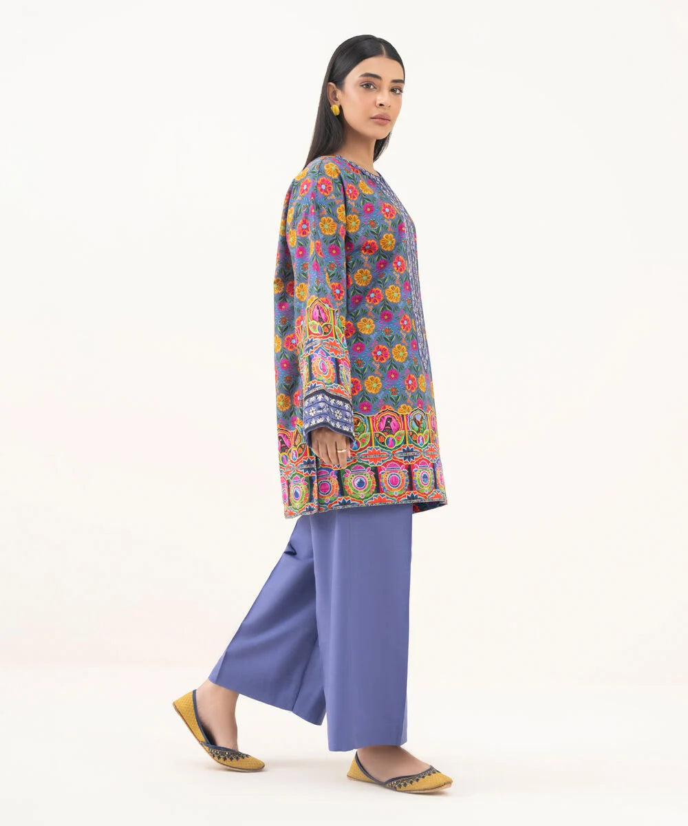 Embroidered Light Khaddar Shirt