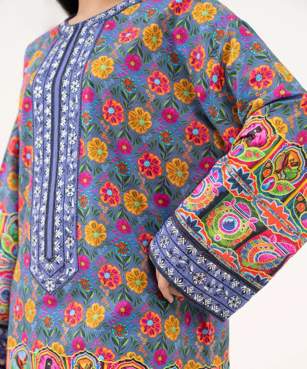 Embroidered Light Khaddar Shirt