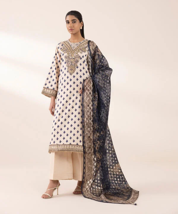 Embroidered Cotton Satin Shirt