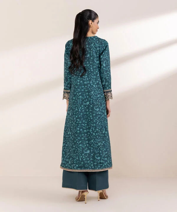 Embroidered Cotton Satin Shirt