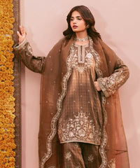 3 Piece - Embroidered Dobby Suit