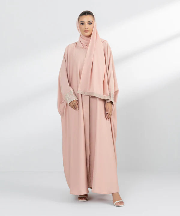 Embroidered Kaftan Abaya Set