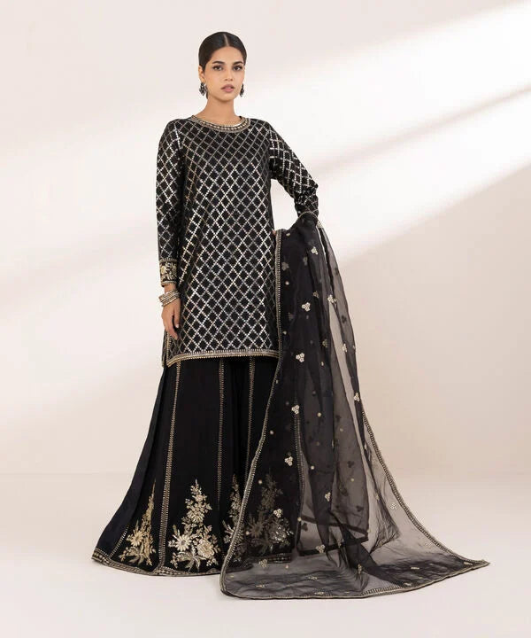 3 Piece - Embroidered Masoori Suit