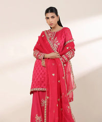 3 Piece - Embroidered Jacquard Suit