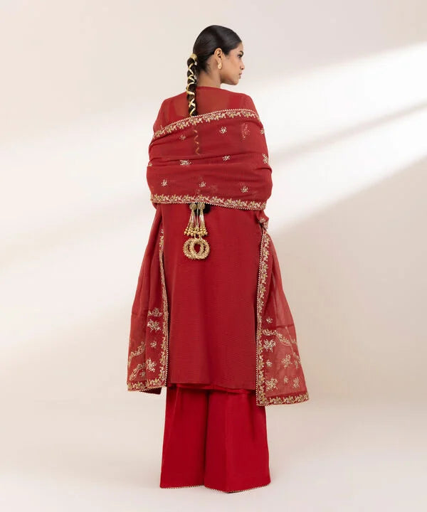 3 Piece - Embroidered Karandi Suit