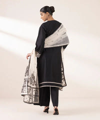 3 Piece - Embroidered Cotton Net Suit