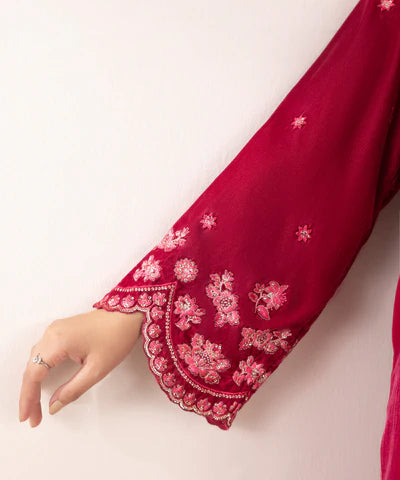 2 Piece - Embroidered Velvet Suit