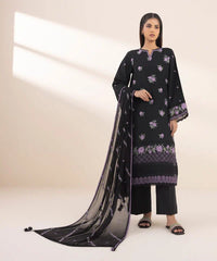 3 Piece - Embroidered Dobby Suit