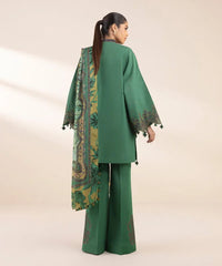 3 Piece - Embroidered Cotton Suit